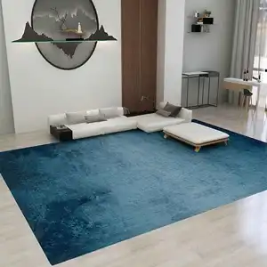 Alfombra nórdica ligera de lujo para dormitorio, alfombras con gradiente completo para sala de estar y juegos para el hogar