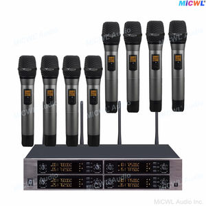 Système de microphone sans fil numérique UHF 8 canaux MiCWL D3900, 8 micros-casques, 8 micros-cravates, 8x50 groupes de fréquences, 400+ canaux cryptés - Product Image 6