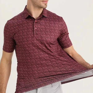 Camiseta de Poliéster Tejida para Hombre de Fábrica Yutuo, Impresión Digital por Transferencia de Calor, Transpirable, para <span class=keywords><strong>Golf</strong></span> de Verano, de Secado Rápido - Product Image 1