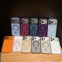 Coque de téléphone magnétique tendance effet givré semi-transparente en PC rigide pour iPhone 18 Pro Max 18 17 16 Pro, anti-chute