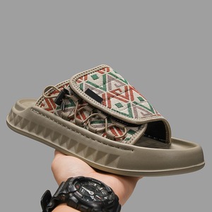2026 new summer outerwear soft-soled single-toe <b>slippers</b> men trendy fashionable ethnic style cool <b>slippers</b> casual beach shoes - Product Image 2