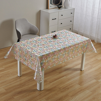 Nappe rectangulaire RNPT en PVC, motif carreaux fins arc-en-ciel, translucide, pastel, pour la salle à manger au quotidien