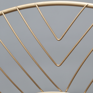 Parisloft 28 "กระจกโลหะติดผนังทรงกลมสีทองร่วมสมัยตกแต่งด้วยกระจกผนังลวดที่ทันสมัย - Product Image 1