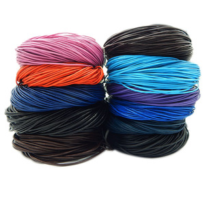 Jewelry accessories, cowhide cord, colored leather cord, leather cord, <b>bracelet</b> and necklace cord, round cowhide cord. - Product Image 2