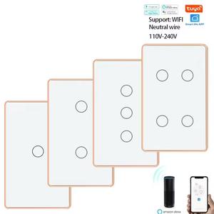 Asistente de automatización del hogar inteligente Interruptor eléctrico WiFi Control remoto inalámbrico Panel táctil (Smart Life) 10A 240V Vidrio templado - Product Image 2