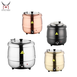 <span class=keywords><strong>Olla</strong></span> Eléctrica para Calentar Sopa <span class=keywords><strong>de</strong></span> Acero Inoxidable <span class=keywords><strong>de</strong></span> 10L 13L, Color Negro, para Catering y Buffet - Product Image 1