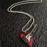 Collier plectre de guitare Punk Rock pour Hommes et Femmes, Pendentif Hip Hop pour Couple, Design Unique, Bijoux Assortis Tendance pour Bar et Soirée, Vente en Gros