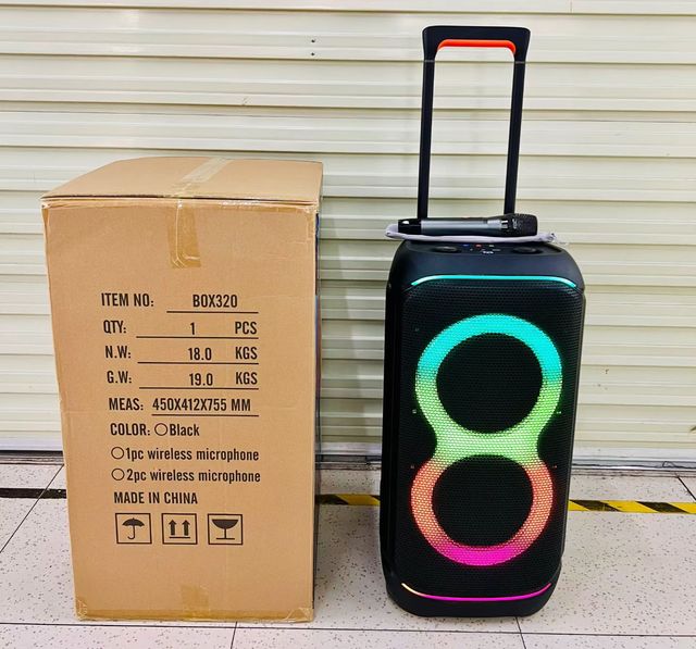 320 Four-speaker Super Power Speaker Outdoor Portable square Dance RGB Card Multi-function Speaker