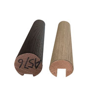 Rampe d'escalier intérieure en bois massif 40 45 50 55 60 MM, rampe circulaire pour garde-corps en verre et mur