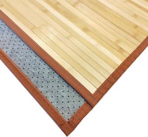 Modern Bamboo Area Rug Non-Slip Roll <strong>Runner</strong> 118X23.6inches Washable Low Pile <strong>Floor</strong> Mat for Living Room <strong>Kitchen</strong> Outdoor Use - Product Image 2