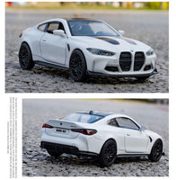 Voitures de course M4 CSL en métal moulé sous pression, modèle miniature en alliage à l'échelle 1:36, avec portes ouvrantes et fonction de recul, jouets pour enfants, vente en gros
