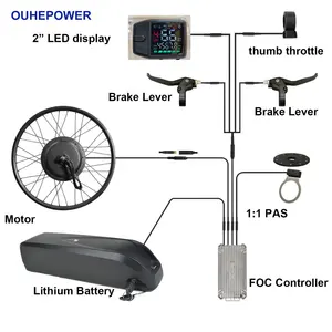 Kit ebike 250W 750W 1000W kit bici elettrica impermeabile di alta qualità ruota motore BLDC senza spazzole del kit di conversione ebike