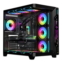 AntarcChill High Quality RGB Gaming Full Tower PC Computer Case ATX MATX PC Cabinet Custom Tempered Glass Black PC Case