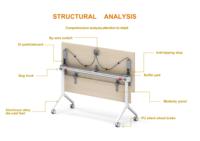 Escritorio de Oficina Moderno de Madera en Oferta, Mesa de Conferencia y Capacitación, Diseño de Sala de Reuniones, Escritorio Modular Plegable
