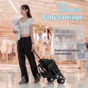 Siêu Nhẹ Ngả Có Thể Gập Lại Bé Ô Xe Đẩy Em Với Bánh Xe Lớn Xách Tay Trẻ Em Đi Bộ Tạo Tác - Product Image 2