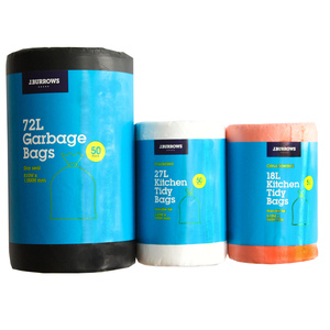 Bolsas de basura de plástico azules biodegradables en rollo de 72L, transparentes, de HDPE/LDPE, para cocina, de fábrica en Vietnam. - Product Image 1