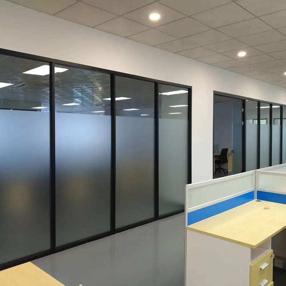 Commercial Furniture Office Partition Glass Wall Living Room Office Thickness Tempered Glass Partition Wall