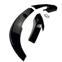Alerón Delantero Estilo M5 y Alerones Laterales para Parachoques Delantero para BMW Serie 5 F10 11-17, Patrón de Fibra de Carbono Negro Brillante