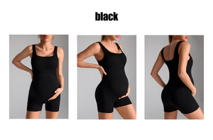 Barboteuse de maternité personnalisable <span class=keywords><strong>et</strong></span> hautement flexible Body de <span class=keywords><strong>grossesse</strong></span> Combinaison de maternité pour le yoga - Product Image 4