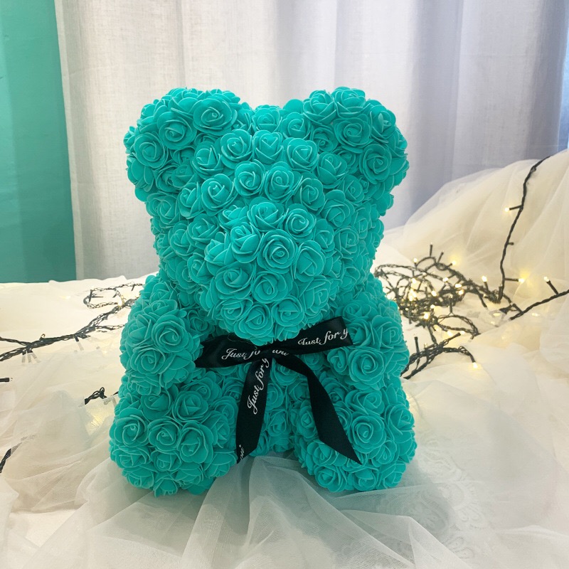 Ours en mousse rose Tiffany Blue - 40 cm - Modèle 06