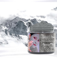 Masque facial en argile volcanique 100% naturel et biologique, marque privée, anti-âge, contrôle du sébum, élimination des points noirs et de l'acné, exfoliant