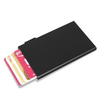 Porte-cartes de visite en alliage d'aluminium ultra-fin de qualité supérieure, anti-chute, anti-vol, anti-démagnétisation, avec ouverture automatique