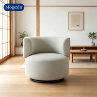 Fauteuil pivotant de style italien, luxueux, moderne, en velours, pour salon