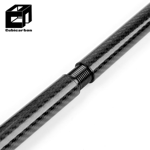 3K <strong>Weave</strong> Carbon Fiber Tube Thread Shrapnel Elastic Rope Connecter High Strength Tube With Threaded Connect Different Sections - Product Image 1