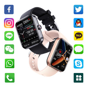 Nouvelle montre connectée carrée unisexe, étanche IP67, tracker d'activité physique, boîtier en alliage, écran IPS, bracelet en gel de silice, compatible Android, réveil tactile - Product Image 3