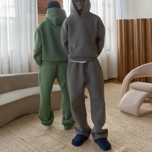 Custom Winter Streetwear Casual <strong>Boxy</strong> Fleece Sportswear <strong>Blanks</strong> Heavyweight Cotton Eco-Friendly Oversized Unisex Sweatpants <strong>Hoodie</strong> - Product Image 3