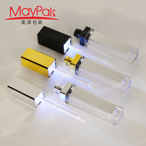 หลอดลิปกลอสสำหรับติดรถยนต์,หลอดลิปกลอสพร้อมไฟ Led แบบไพรเวทโกลด์ซิลเวอร์ขนาด7มล. เลือกแบบได้เอง - Product Image 2