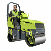Rouleau vibratoire à double tambour DOHERO Mini Asphalt 7,6 CV, équipement de construction avec garantie de 5 ans