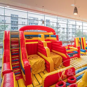 Y G Play Ground Obstacle Course Jungle House Adult And Kids Inflatable Trampoline For Park Theme Park Inflatable Amusement Park