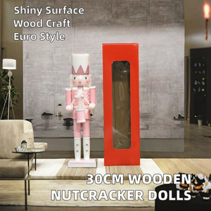 Muñecos Cascanueces de Madera de 30 cm en Color Macaron con Adhesivo, Figura y Juguete de Regalo para Navidad y Año Nuevo - Product Image 2