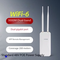 Router Inalámbrico para Exteriores de 1200/3000/3600Mbps, Doble Banda 2.4G y 5GHz, Largo Alcance, Cobertura de 200m, Alimentación POE, Punto de Acceso WiFi Impermeable