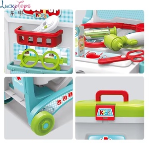 Ensemble de jeu de docteur 3 en 1 pour enfants avec chariot, <span class=keywords><strong>valise</strong></span>, accessoires médicaux, jeu de rôle de docteur, <span class=keywords><strong>jouet</strong></span> d'hôpital pour garçons et filles - Product Image 4
