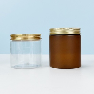 High Quality PET <b>Plastic</b> Skin Care Lotion <b>Jar</b> with Custom Logo 250ml Cosmetic Cream Packaging for Body Scrubbing - Product Image 2