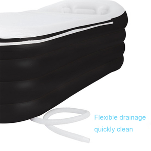 Grande <span class=keywords><strong>baignoire</strong></span> <span class=keywords><strong>pliable</strong></span> de trempage de glace Portable autoportante en PVC noir de <span class=keywords><strong>haute</strong></span> qualité pour adultes homme de sport - Product Image 4