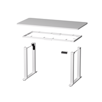 Bureau debout électrique intelligent en métal, 2 moteurs, 4 pieds, capacité de charge de 100 kg, hauteur réglable, bureau assis-debout de haute qualité