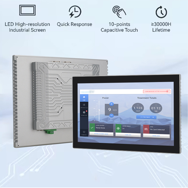 Touchwo 15.6'' Embedded Industrial Panel PC with Touchscreen 1920x1080P Fanless 512GB/1TB Storage