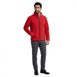 Customized Logo Men's Autumn Waterproof <b>Canvas</b> Softshell Jacket with Stand Collar and Hooded Design - Product Image 1