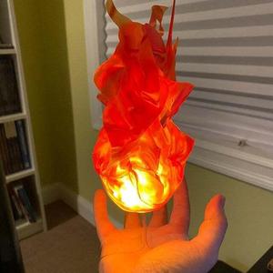 Halloween Floating Fireball Prop <b>Battery</b> Operated Indoor Outdoor Decor <b>Round</b> Cloth Flame Effect Party Decoration - Product Image 1