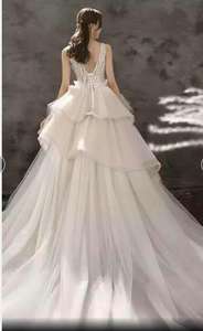 Abiti da <span class=keywords><strong>Sposa</strong></span> Bianchi Eleganti Venduti Direttamente dalla Fabbrica, Abiti da <span class=keywords><strong>Sposa</strong></span> a Palloncino in <span class=keywords><strong>Pizzo</strong></span>, Personalizzabili Come nelle Immagini, Stile Coreano - Product Image 2