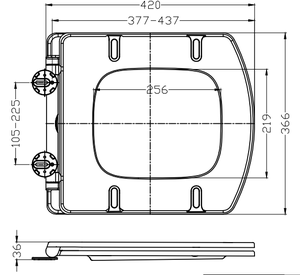 Tapa de asiento de inodoro moderno, asiento de inodoro de cerámica cuadrado UF con <span class=keywords><strong>bisagra</strong></span> de <span class=keywords><strong>cierre</strong></span> <span class=keywords><strong>lento</strong></span> para Baño - Product Image 6