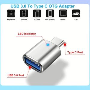 Aluminum <b>USB</b> <b>C</b> to a Converter With Led Light for Type <b>C</b> Device <b>USB</b> <b>C</b> to <b>USB</b> 3.0 OTG <b>Adapter</b> - Product Image 4