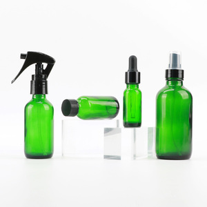 Botella de Loción Boston Verde de 15ml 30ml 60ml 120ml, Envase Cosmético para Aceite Esencial con Tapa de Rosca, Gotero y Pulverizador - Product Image 6