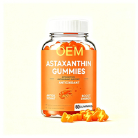 Complément alimentaire antioxydant en gommes à mâcher pour adultes, saveur orange, formule personnalisée pour femmes, gommes à mâcher à l'astaxanthine, marque privée