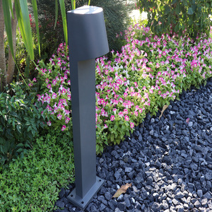 <b>Solar</b> LED Lawn <b>Light</b> Black Aluminum IP65 Water-Resistant Garden Lamp <b>Post</b> Motion Sensor 5000K Daylight 30000 Hours Lifespan - Product Image 5