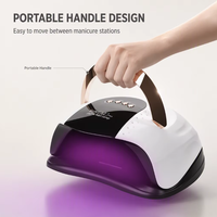Lampe à ongles électrique UV LED professionnelle portable 268W haute puissance Sun S2 Pro pour le séchage du vernis gel, avec logo, pour salon de manucure