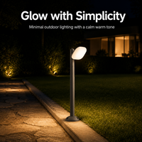 Lampadaire LED moderne pour extérieur, éclairage de jardin, éclairage paysager pour allée, pelouse, villa, cour, hôtel, complexe hôtelier, architecture